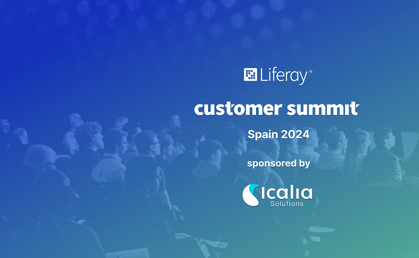 Visual con los logos del customer summit y de icalia solutions